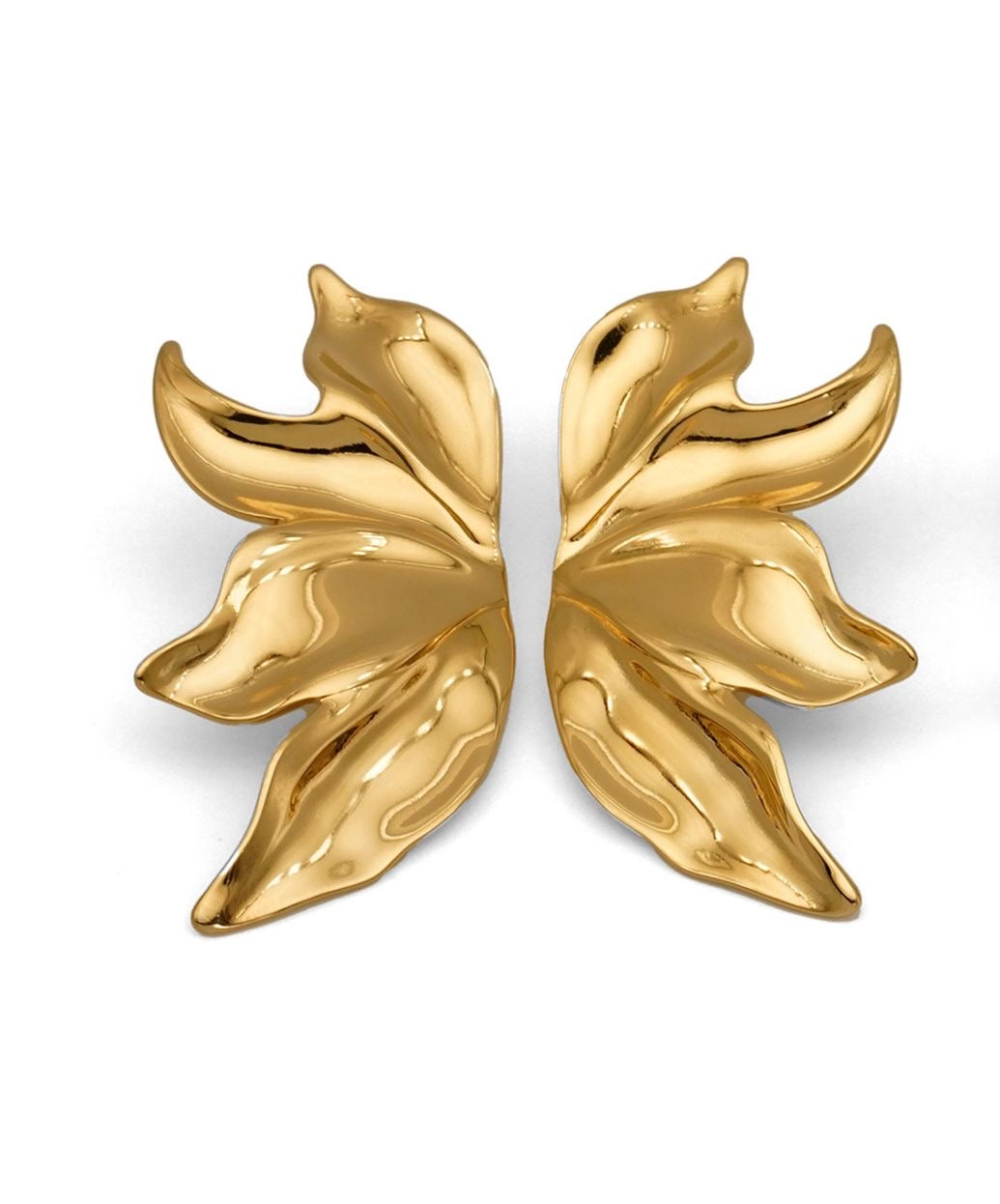 Gold Butterfly Stud Earrings