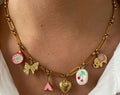 Gold Charm Statement Necklace