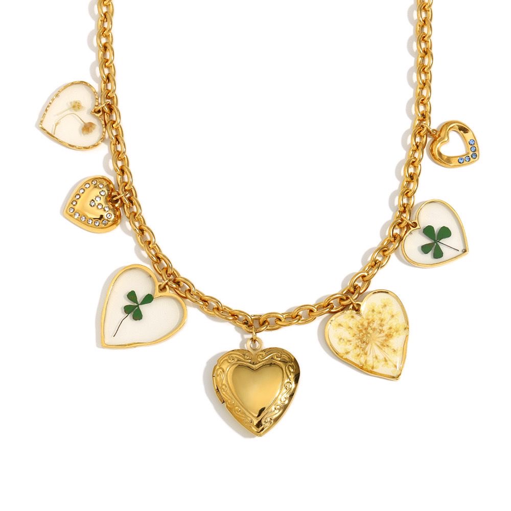 Lucky Hearts Charm Necklace